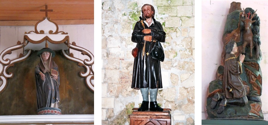 statues st maur & st benoit labre & st hubert